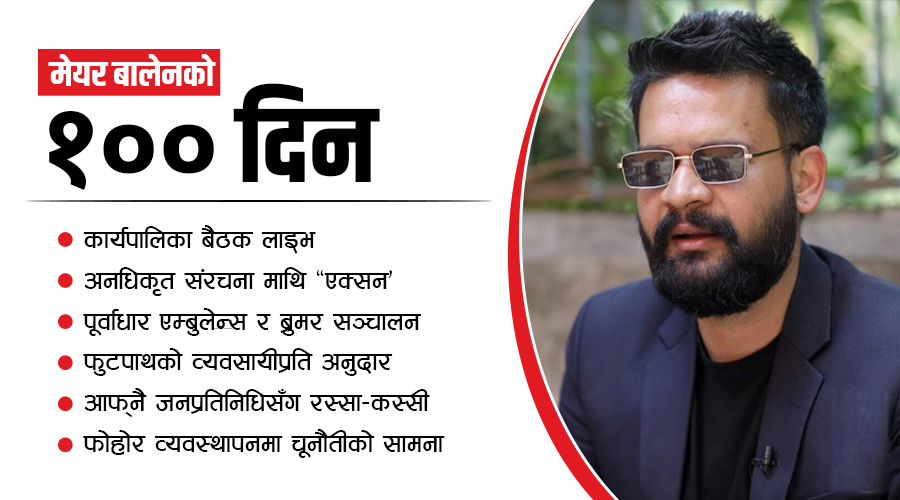 मेयर बालेनको १०० दिन : आशा जगाउने सुरुवात